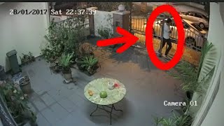Thief face caught on CCTV breaking into house