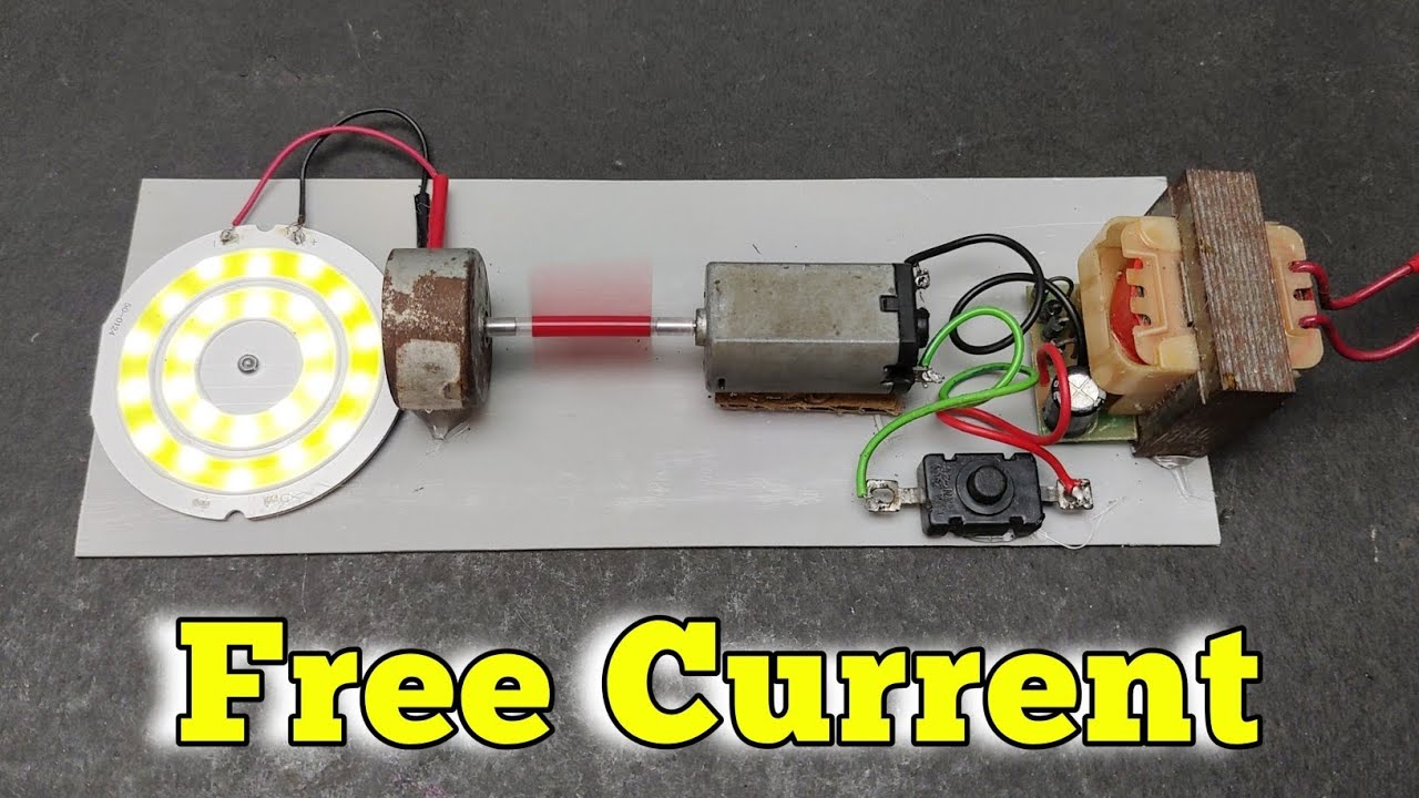 Free Current | How to make free energy with dc motor | Dc motor project ...