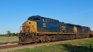 CSX stack train I038 headed Southbound @ hamlet NC with csxt 367 in the lead 7/17/22🇺🇲