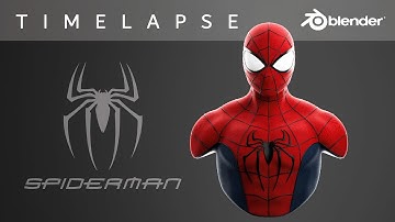 Sculpting SPIDERMAN 3D(Blender 3D Timelapse)