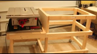 Tutorial of how I took a small Bosch Contractor Table Saw and build an entire cabinet around it to increase rip capacity and create 