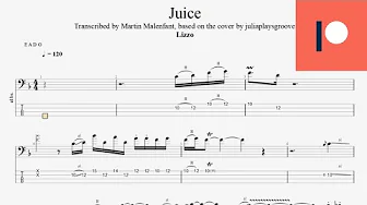 Lizzo - Juice (bass tab of the cover by juliaplaysgroove) Lizzo - Juice (bass tab of the cover by juliaplaysgroove)