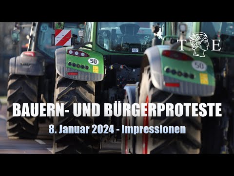 Bauern- und Bürgerdemonstrationen - 08. Januar 2024 - Impressionen