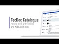 Tecdoc catalogue  how to work with tecdoc and acespies data