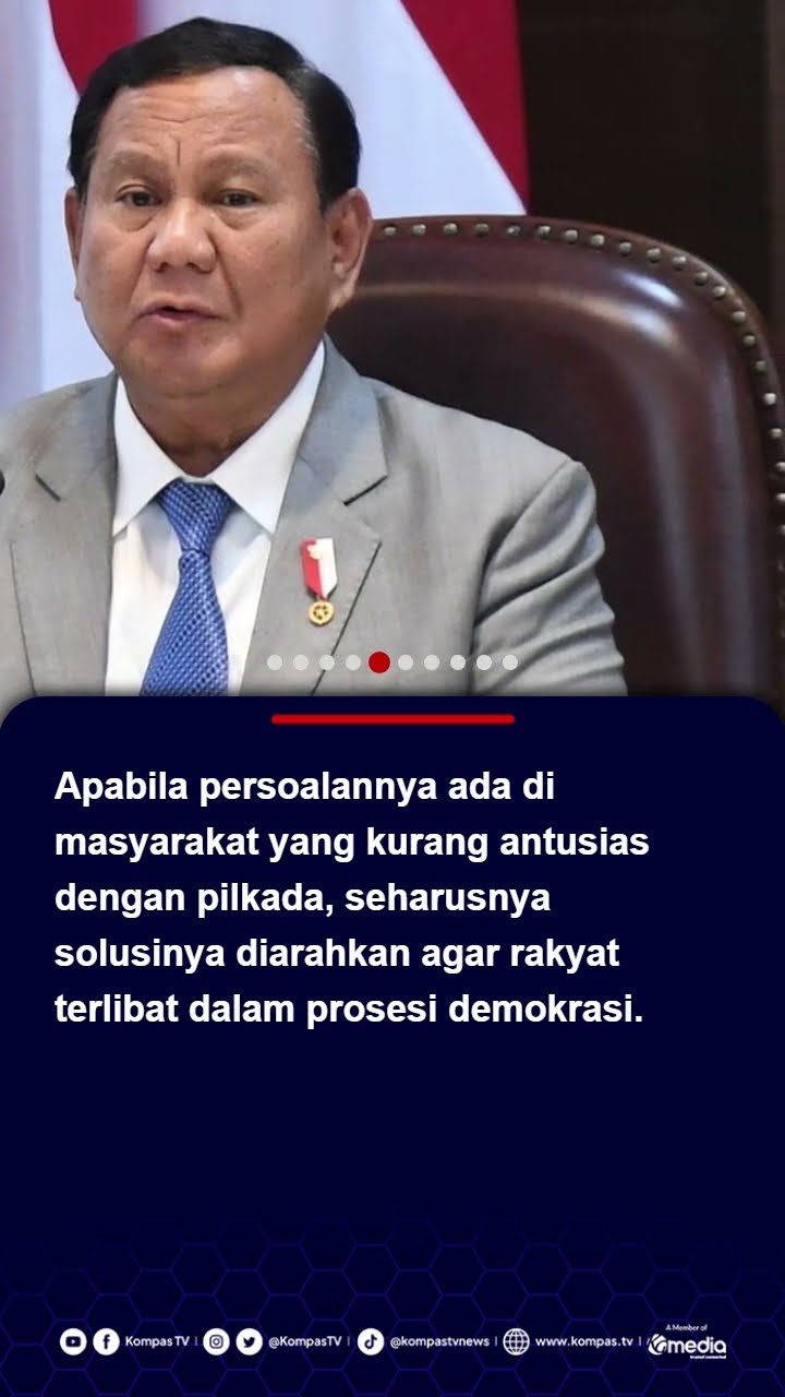 Prabowo Usul Kepala Daerah Dipilih DPRD, Peneliti BRIN: Indonesia Menuju Otoritarianisme #pilkada