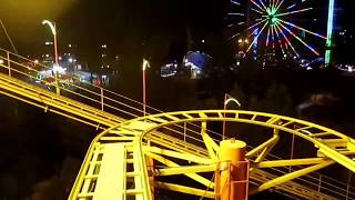 Awesome dancing roller coaster IRAN tehran - ترن هوایی شهربازی پارک ارم