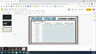 Rounding with a vertical number line.