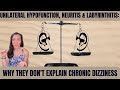 Why unilateral hypofunction neuritis or labyrinthitis can start but dont explain chronic dizziness