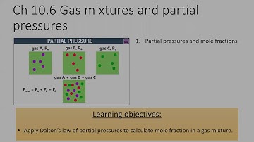 10.6 Gas mixtures and partial pressures