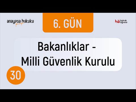 30) Anayasa Hukuku Kampı - Bakanlıklar - Milli Güvenlik Kurulu