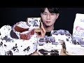 투썸 아이스박스케이크 오레오쿠키케이크 오레오 먹방ASMR MUKBANG OREO CAKE & OREO ICE CREAM & OREO オレオケーキ  オレオ eating sounds
