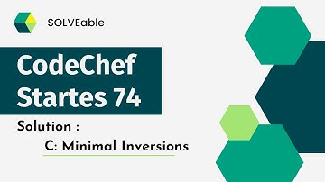 Codechef Starters 74 | Minimal Inversions