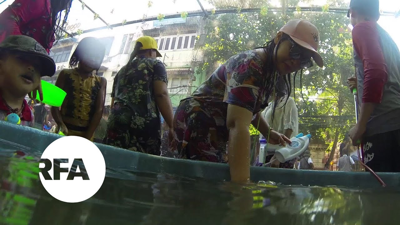 buma hiln Soaked Streets and Water Fights for Myanmar New Year Festival | Radio Free Asia (RFA)