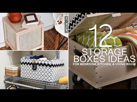 12 DIY Storage Boxes for the Bedroom, Kitchen, and Living Room