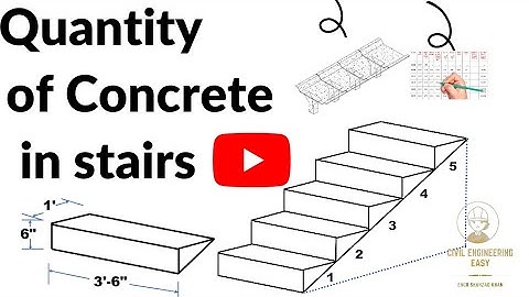 How to calculate volume of concrete in staircase | Civil Engineering | Quantity Estimation