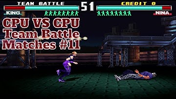 Tekken 3: 3x CPU VS CPU Team Battle Mode [Hard] Part #11 - PSX PS1 Duckstation [Subwoofer Gameplays]