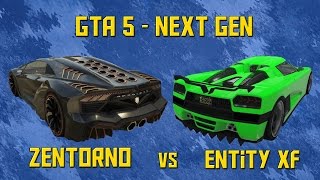 GTA 5 - Zentorno vs Entity (Lamborghini Sesto Elemento vs Koenigsegg Agera) [HD] First Person!