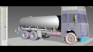 Tutorial on Modeling & Texturing a Oil Truck Container in 3dsmax ( Part 9)
