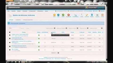 Como crear Menus y Articulos en Joomla 1.6