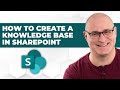 How to create a knowledge base in sharepoint