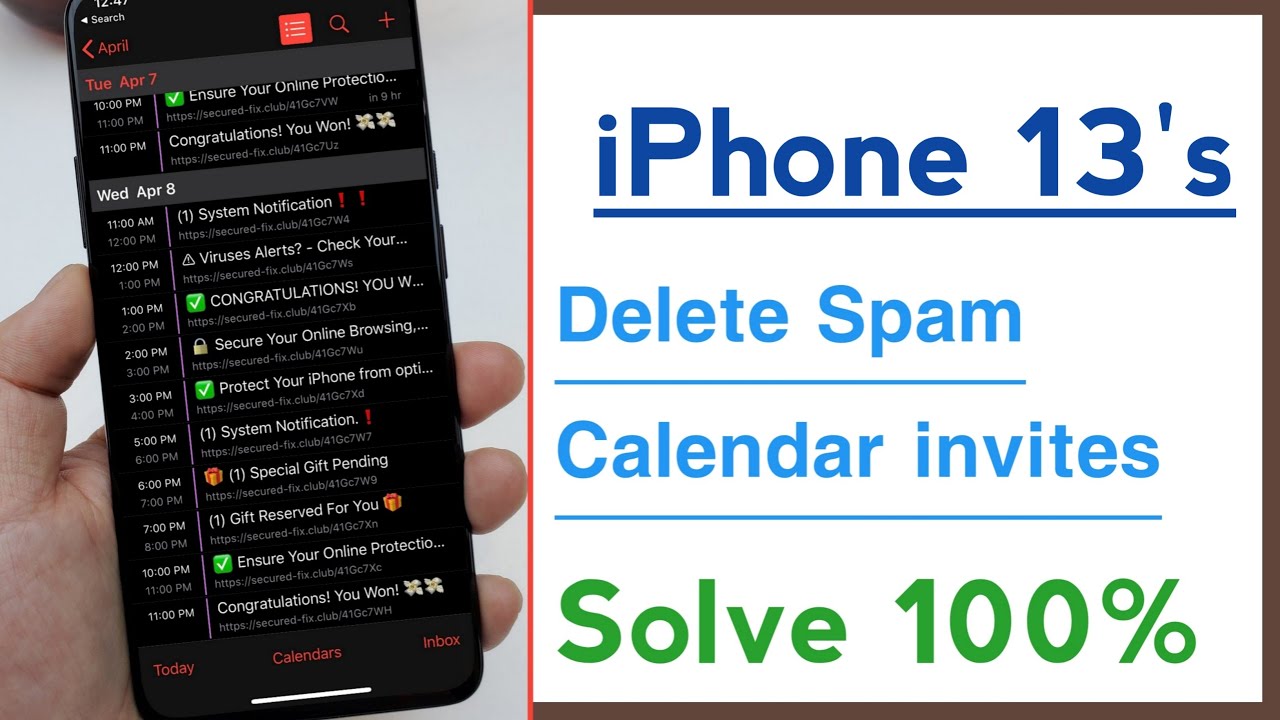 IPhone 13 s How To Delete Spam Calendar Invites Or Appointment YouTube