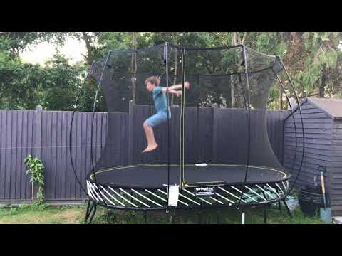 Working on combos and double fulls! | Trampoline training! |