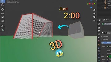 How to create football goal net in 3d blender | Blender tutorial #3d #3dblender #blendertutorial