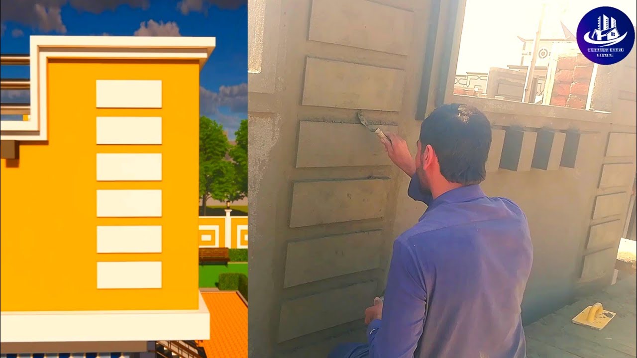 wallpapers Parapet Plaster Parapet Simple Front Wall Cement Design youtube