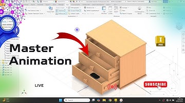 How to Model and Animate a Wooden Drawer Cabinet in Autodesk Inventor | Moving Drawers