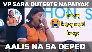 VP SARA DUTERTE UMIYAK SA SPEECH AALIS NA SA DEPED