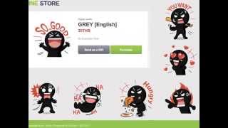 Stickers LINE : GREY [English]