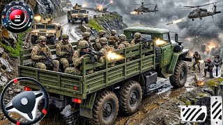 Offroad Army Truck Driving Simulator 2036 - Military Cargo Truck Game - Andriod Gameplay screenshot 2