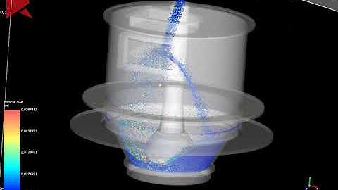 Blast furnace hopper simulation using Rocky DEM:  iron ore charge
