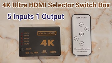 HDMI 5 in 1 Out Switch Splitter Supports 4K Ultra HD Full HD1080p 3D with IR Remote | GKS Info Tech