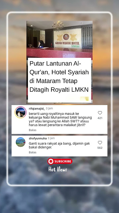 Putar Lantunan Al-Qur'an Di Hotel Kena Royalti LMKN#viral2025 #viralshorts #shortsviral #shorts