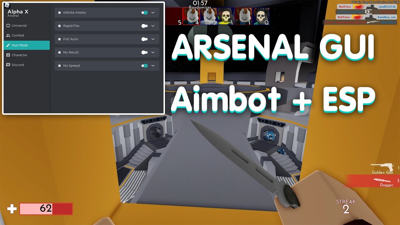 Roblox Arsenal Aimbot ESP GUI Arsenal hacks/scripts 2021 - YouTube.