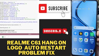 Realme c61 hang on logo auto restart problem fix