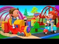 Little babies fun play wooden city toys set to learning street vehicles names  kids educational