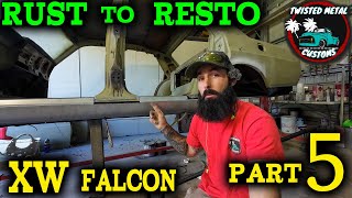 XW Ford Falcon Full Restoration PT 5  Rusty Rocker/Sill Replacement Completed