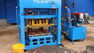 QT4 28 Concrete Block Machine #brickmakingmachine #brickmachine  #concretemachinery #hollowblock