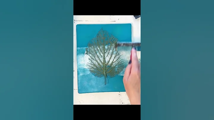 Nature Print! Sunny day leaf print on the Gelli plate! #art #gelliplate #leafprinting #natureart