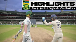 Day 4 - 3rd Test South Africa vs England Highlights Prediction Cricket