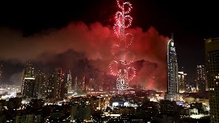 Dubai Fireworks Burj Khalifa happy new year 2016 HD