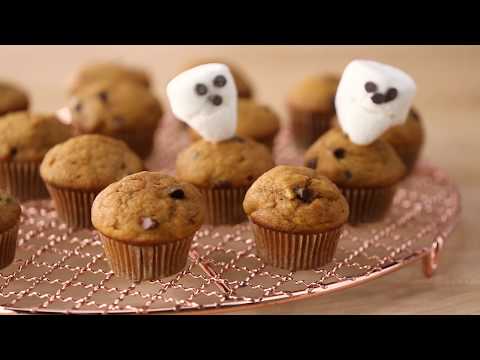 Receta: Panecitos de Chocolate y Calabaza con Calaveras de Malvaviscos