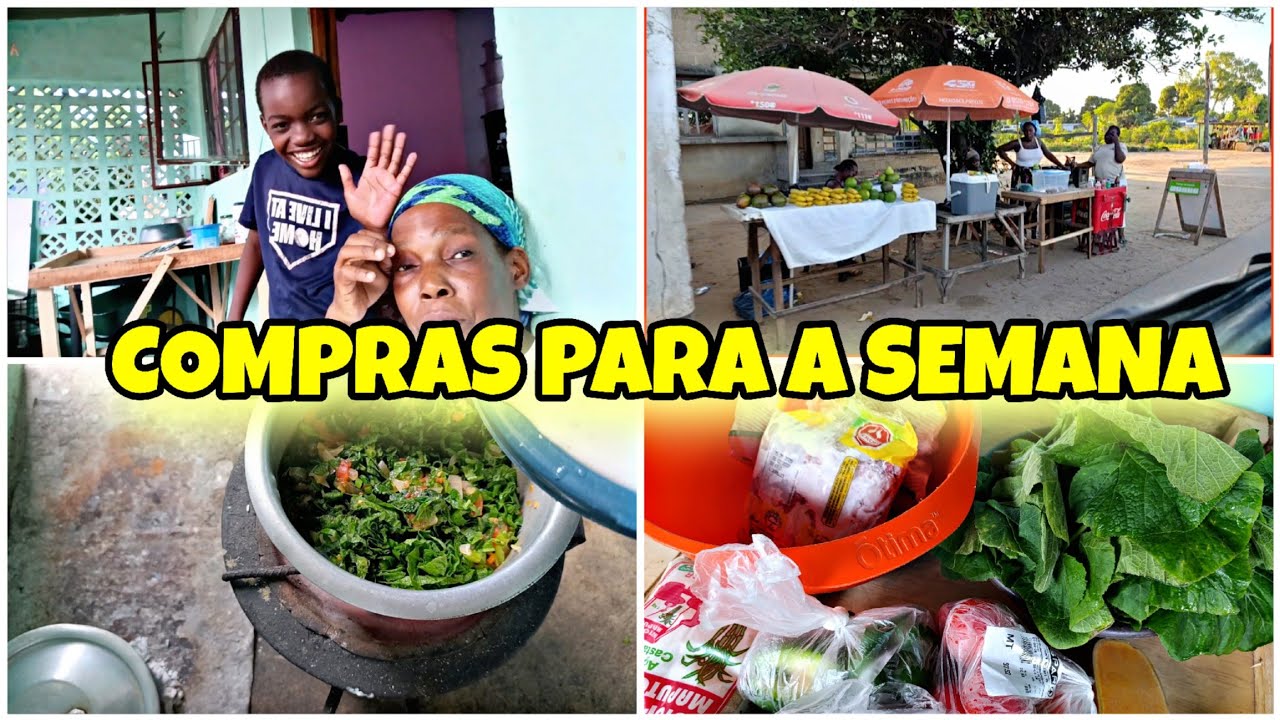 COMPRAS PARA A SEMANA PARA DUAS PESSOAS MOÇAMBIQUE ÀFRICA