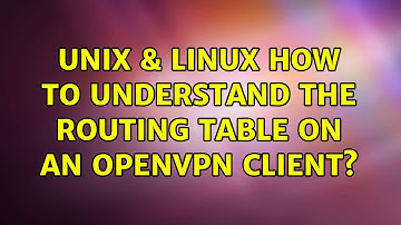 Unix & Linux: How to understand the routing table on an OpenVPN client?