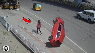 TEREKAM CCTV!! Cewek ini Tak Sadar!! Tiba² Terjadi Kejadian Yang Tak Terduga Di Jalan Raya!!