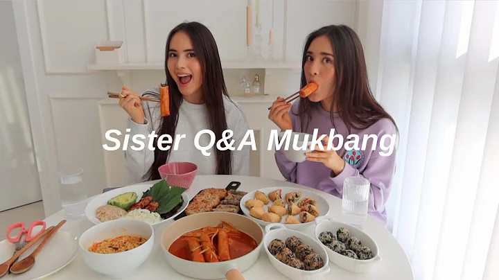 Mukbang Q&A: Half Korean SISTERS living together i...