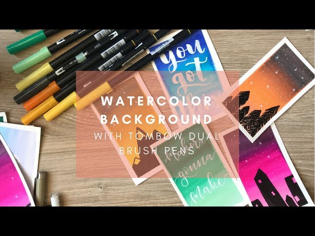 Soft Watercolor Background with Tombow Markers – K Werner Design Blog