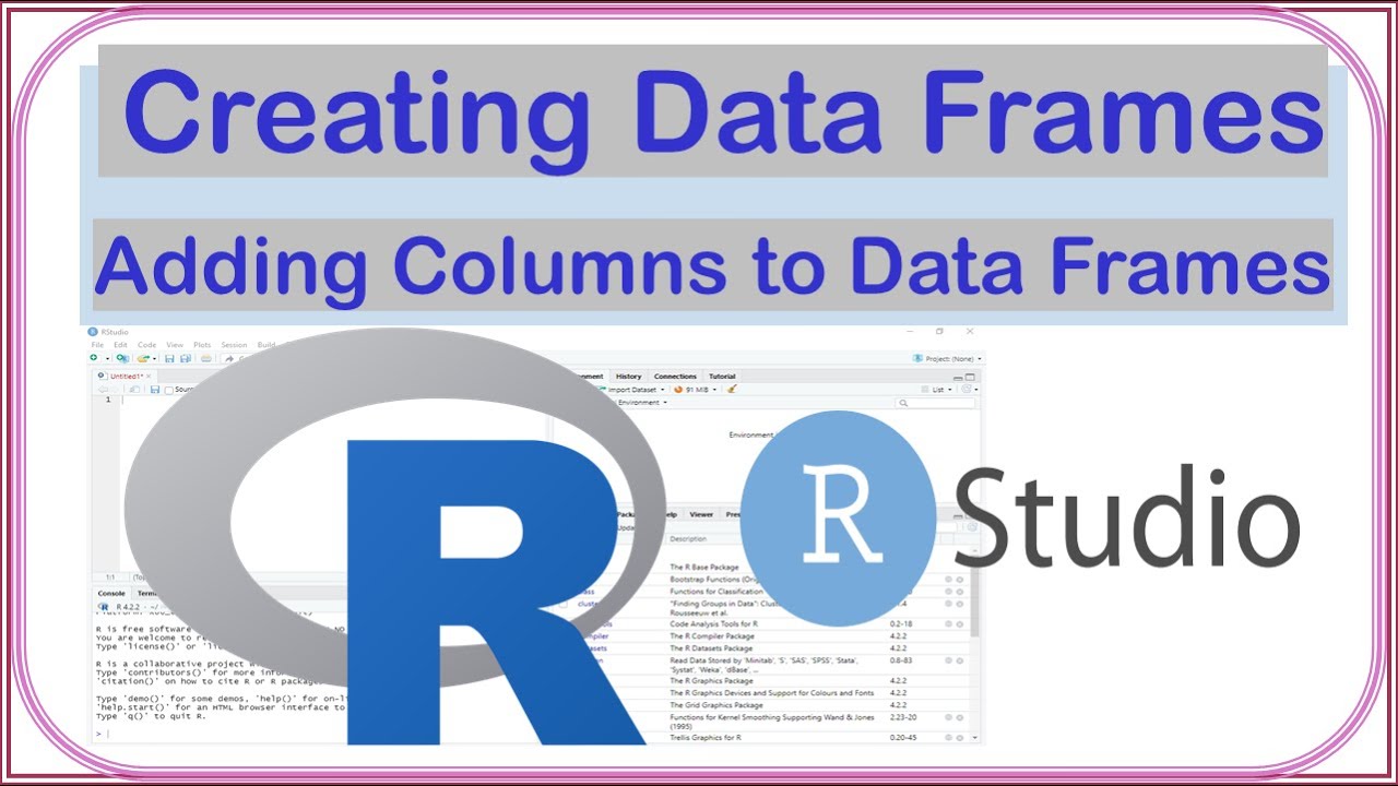 How To Create Data Frames In R